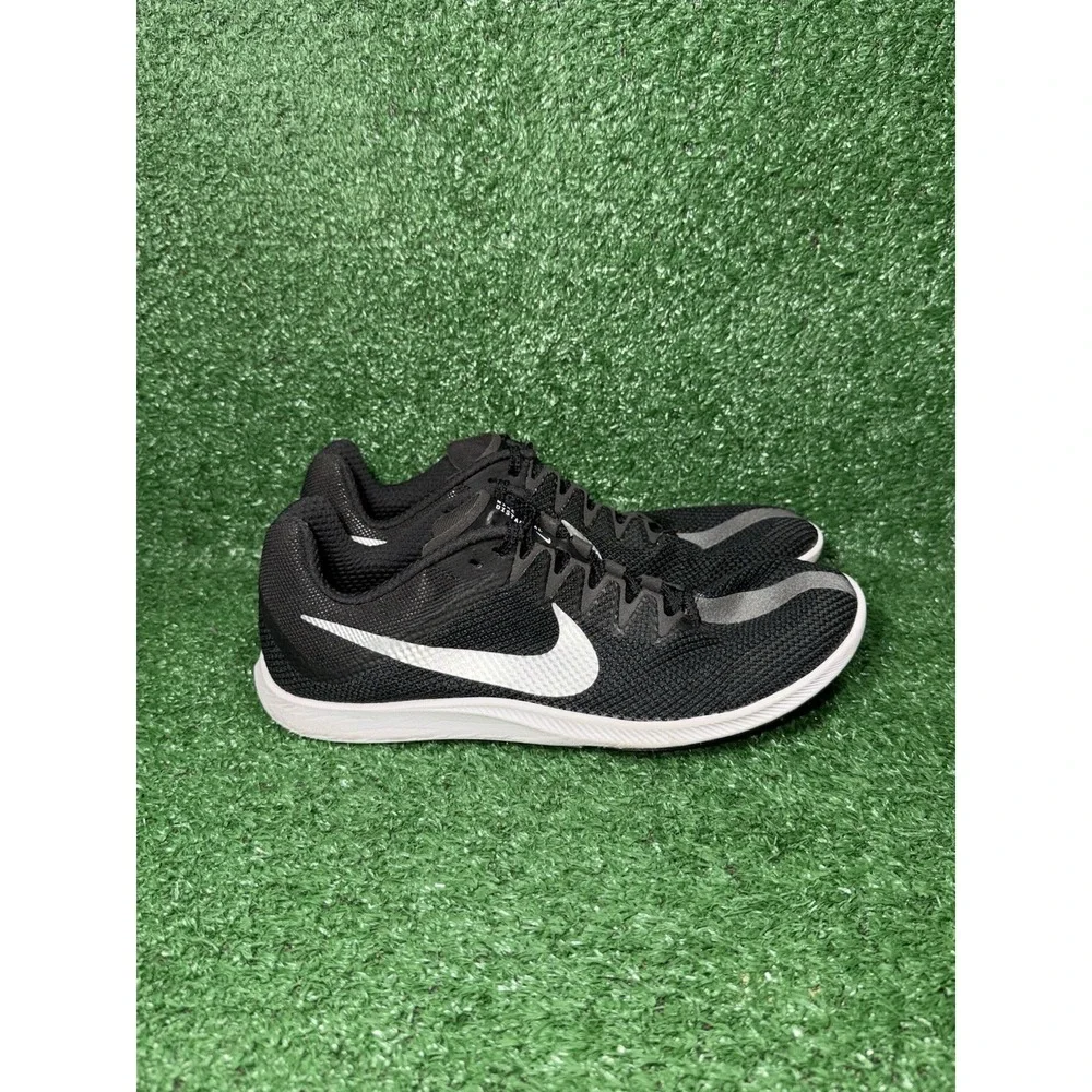 Nike Zoom Rival Mens Size 10 Black White Track Field Spikes Shoe Running Sneaker